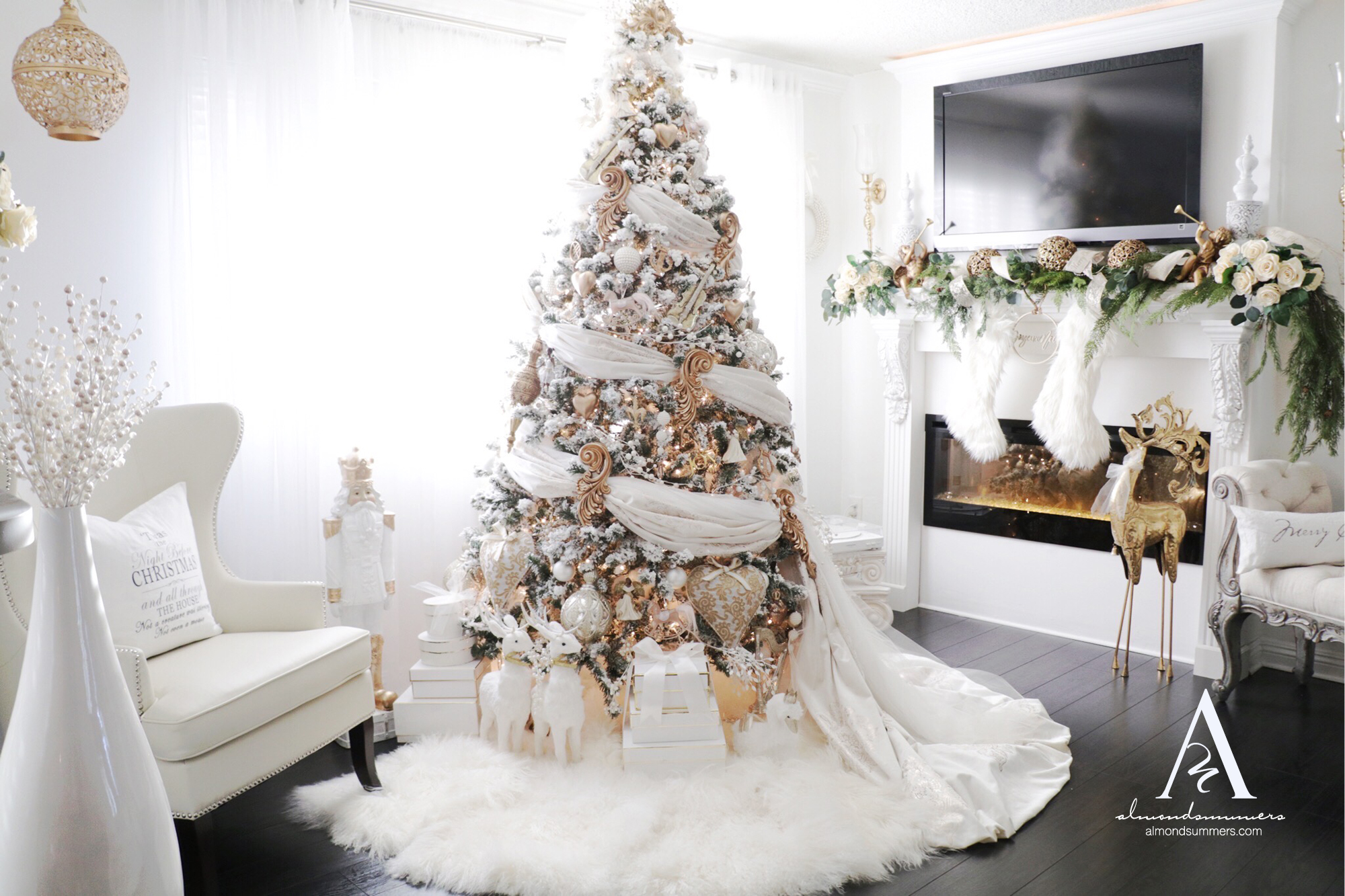 french romance romantic christmas decorations Fairy tale Christmas decorating ideas