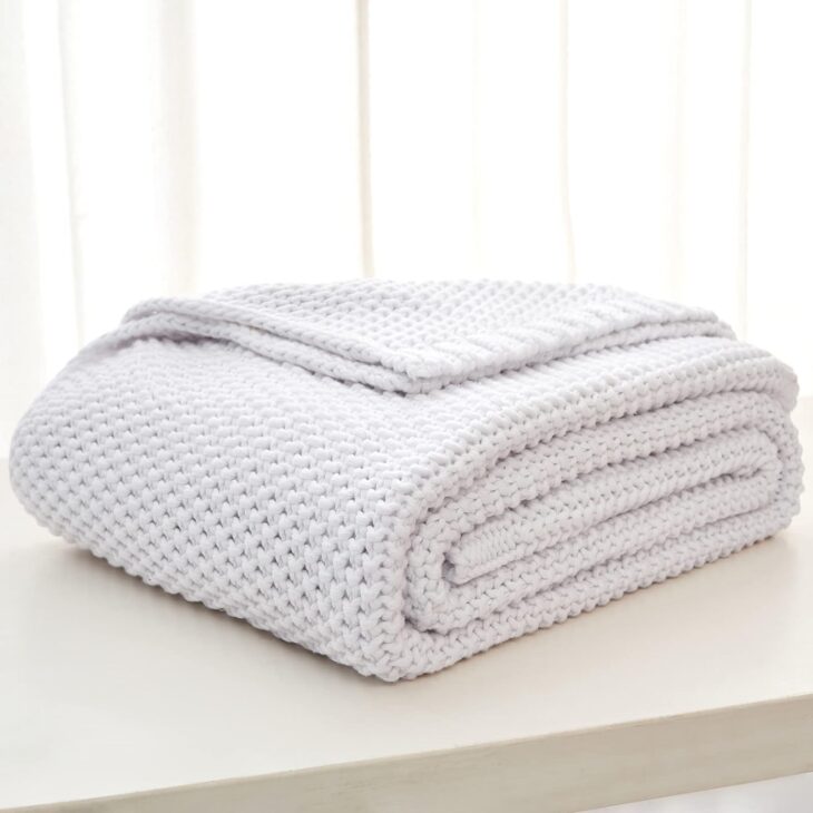 Shop White Knit Throw blanket